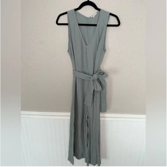 Whimsy + Row Westley Jumpsuit with Tie Belt 100% Organic Cotton - M - Picture 3 of 8